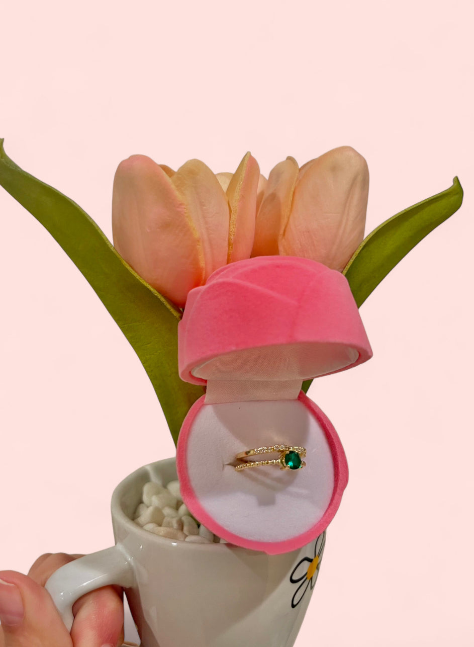 Jade Gold Plated Adjustable Ring