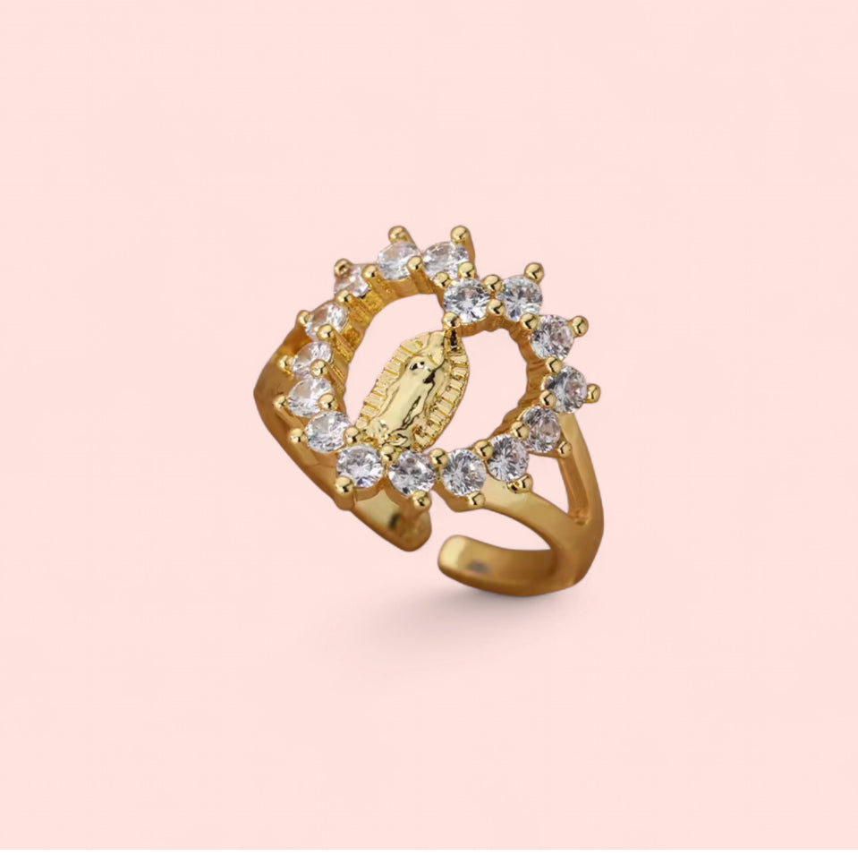 Virgencita Stainless Steel Adjustable Ring