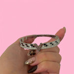 Load image into Gallery viewer, LV B&amp;W Checkers Bangle Stainless Steel Bracelet: Gold and Silver

