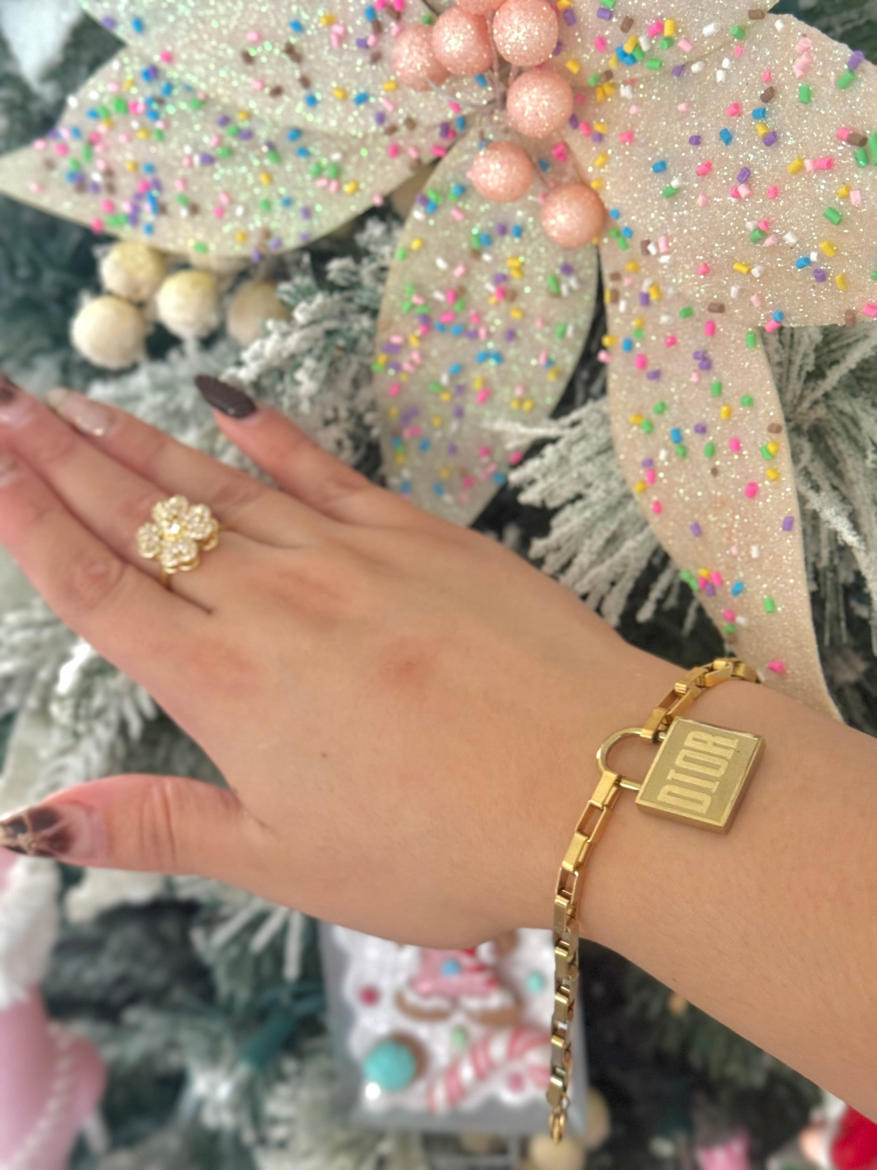 D Lock Chain Stainless Steel Bracelet