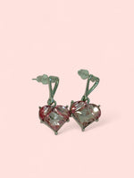 Load image into Gallery viewer, Pink Dainty Silver Earrings
