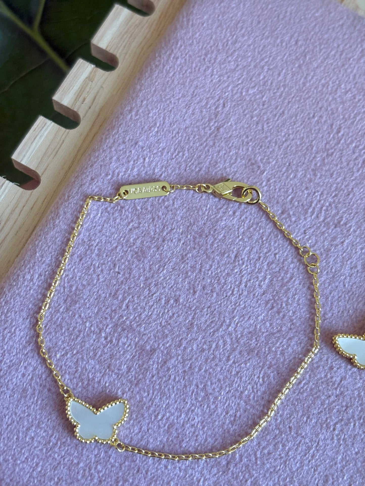 The Mother of Pearl Butterfly Set: Necklace, Bracelet