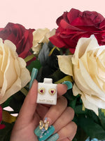 Load image into Gallery viewer, 14k Gold Red Heart Earrings
