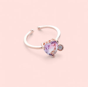Violet Gold Plated Adjustable Ring