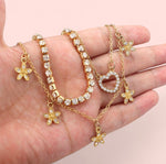 Load image into Gallery viewer, Golden Heart Crystal Necklace Set

