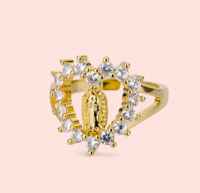 Virgencita Stainless Steel Adjustable Ring