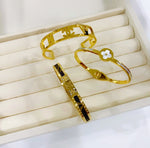 Load image into Gallery viewer, LV Zircon Monogram Bangle Stainless Steel Bracelet
