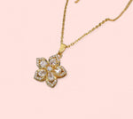 Load image into Gallery viewer, Luxe Zircon Flower Spin Stainless Steel Necklace
