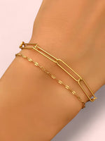 Load image into Gallery viewer, Golden Link Double Chain Stainless Steel Bracelet

