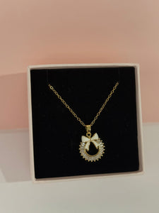18k Gold Plated Bow Stainless Steel Necklace