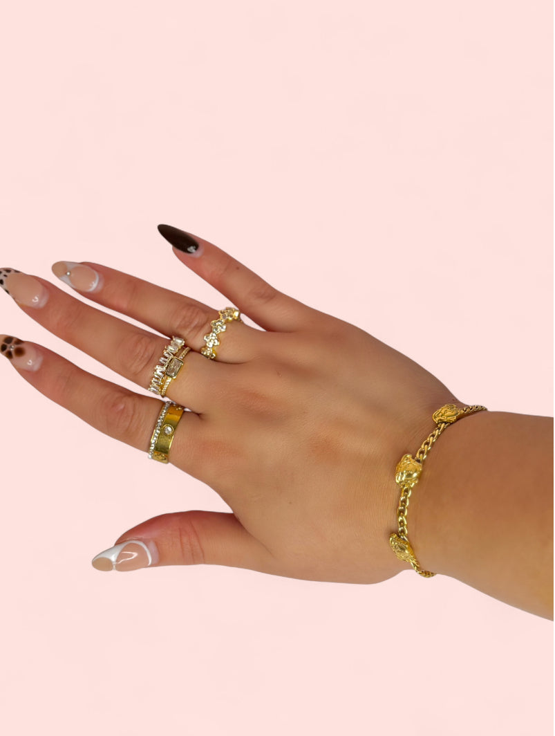 Luxury Medusa Gold Chain Stainless Steel Bracelet