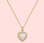 Load image into Gallery viewer, White Heart Zircon Stainless Steel Earrings/ Necklace
