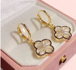 Load image into Gallery viewer, Dainty Clover Hoop Stainless Steel Earrings
