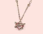 Load image into Gallery viewer, Pink Halo Silver Necklace
