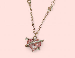 Pink Halo Silver Necklace