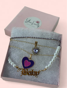 Lilac Necklace Set