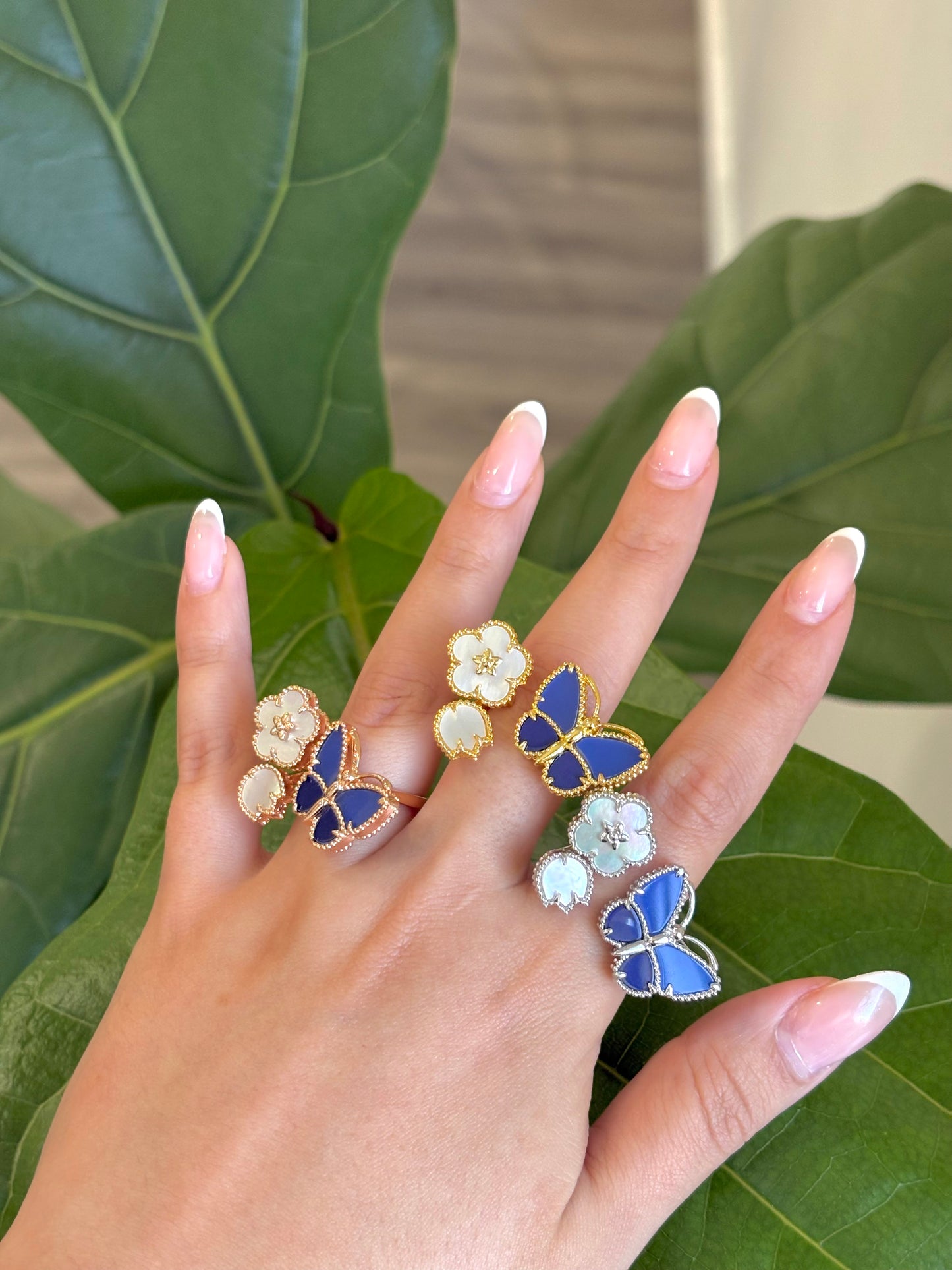 Enchanted Garden Adjustable Butterfly Ring