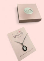 Load image into Gallery viewer, Silver Black Virgin Mary Pendant Necklace
