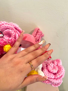 Pink Hearts Ring