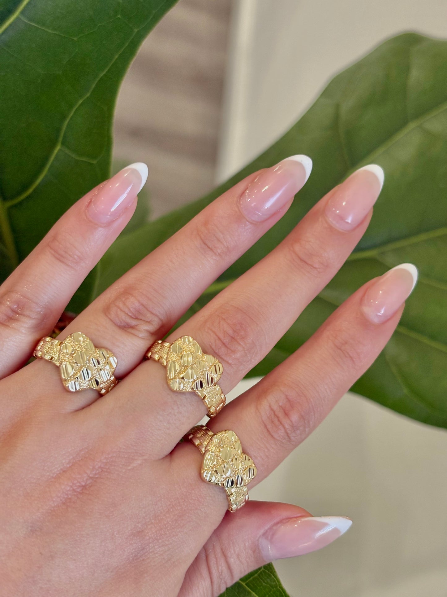 The Luxe Heart Nugget Rollie Gold Filled Ring