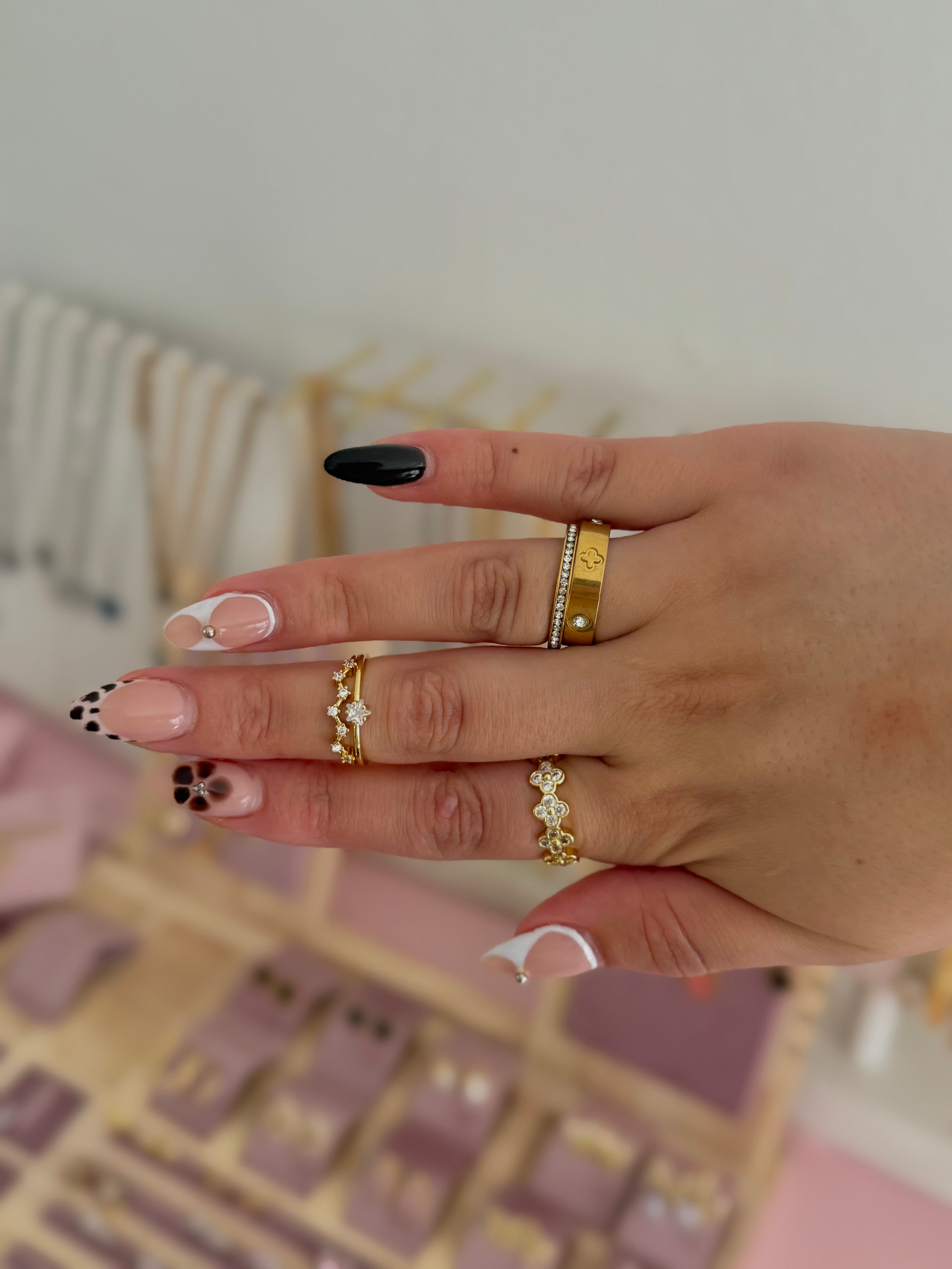 Love Luxe Zircon Stainless Steel Ring