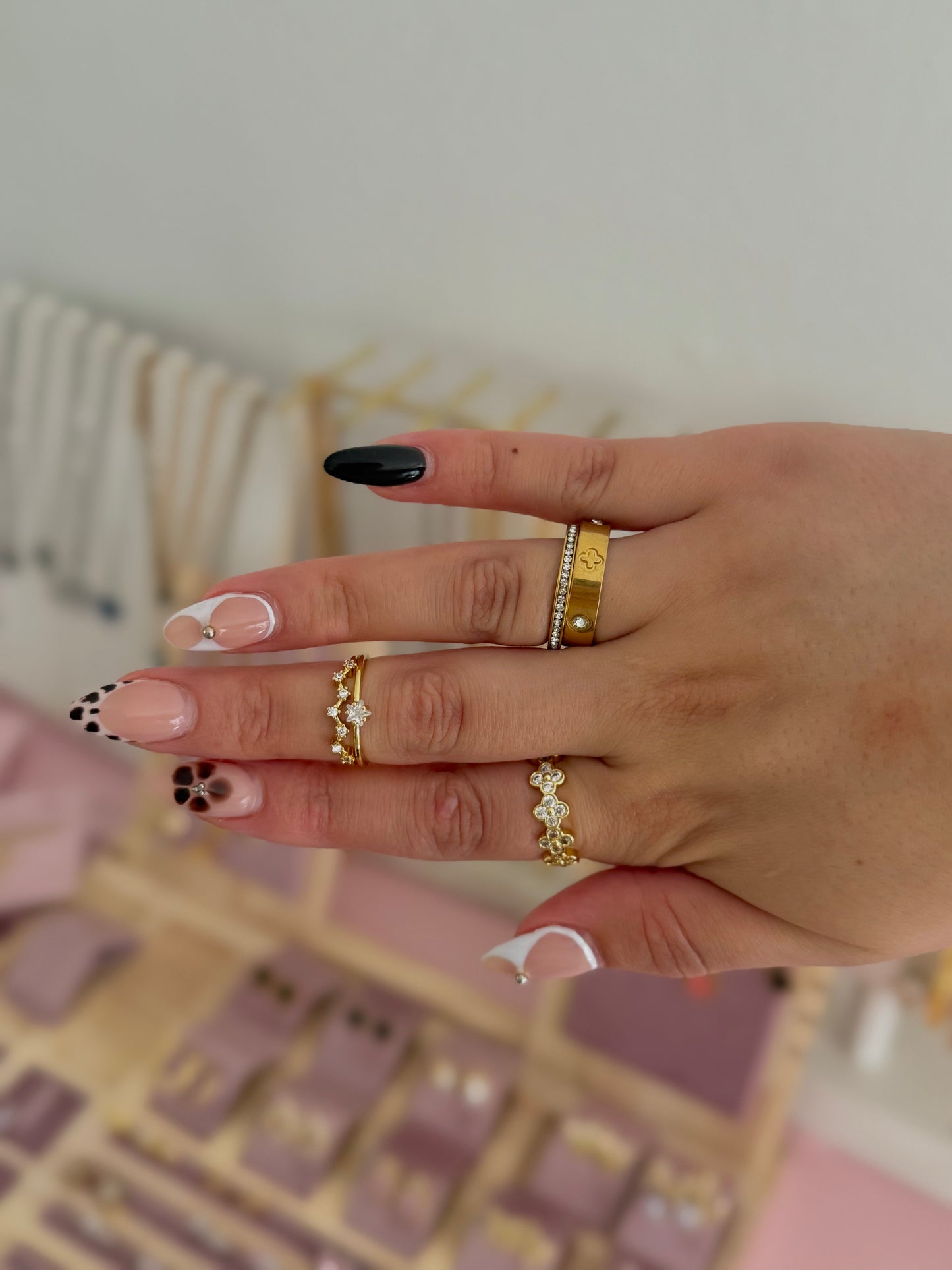 Love Luxe Zircon Stainless Steel Ring