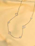 Load image into Gallery viewer, Luckiest Clover Rhinestone Bracelet &amp; Necklace in Gold and Silver Stainless Steel
