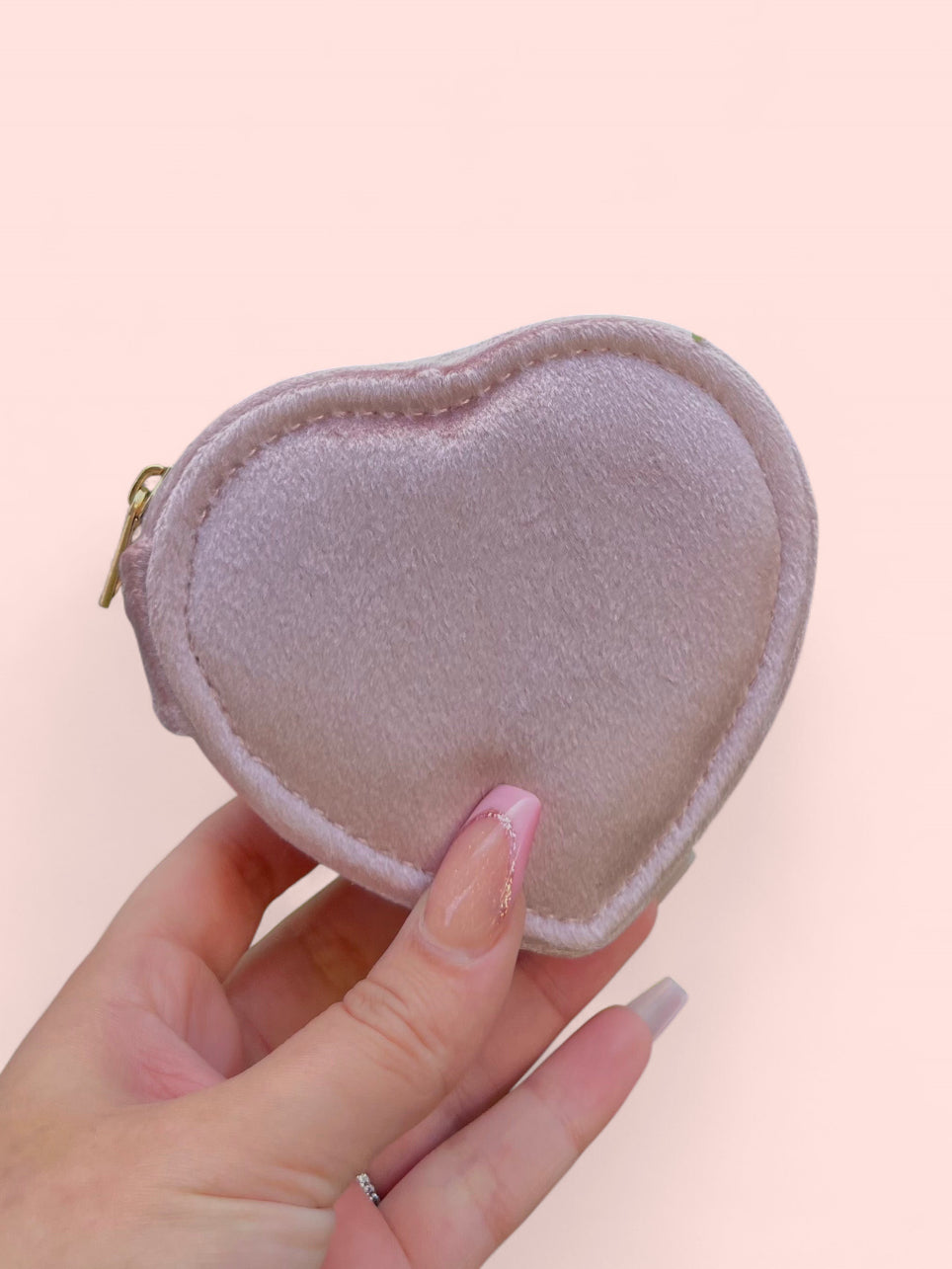 Heart Shaped Jewelry Velvet Box