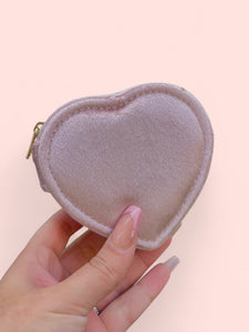 Heart Shaped Jewelry Velvet Box