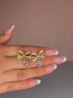 Load image into Gallery viewer, 18k Gold Plated Bow Stainless Steel Earrings
