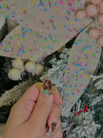 Load image into Gallery viewer, Gold Colorful Rhinestone Flower Stainless Steel Adjustable Ring
