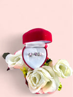 Load image into Gallery viewer, Pink Hearts Ring (Silver)
