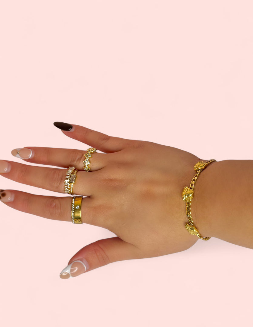 Luxury Medusa Gold Chain Stainless Steel Bracelet