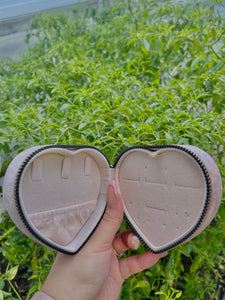 Heart Shaped Jewelry Velvet Box