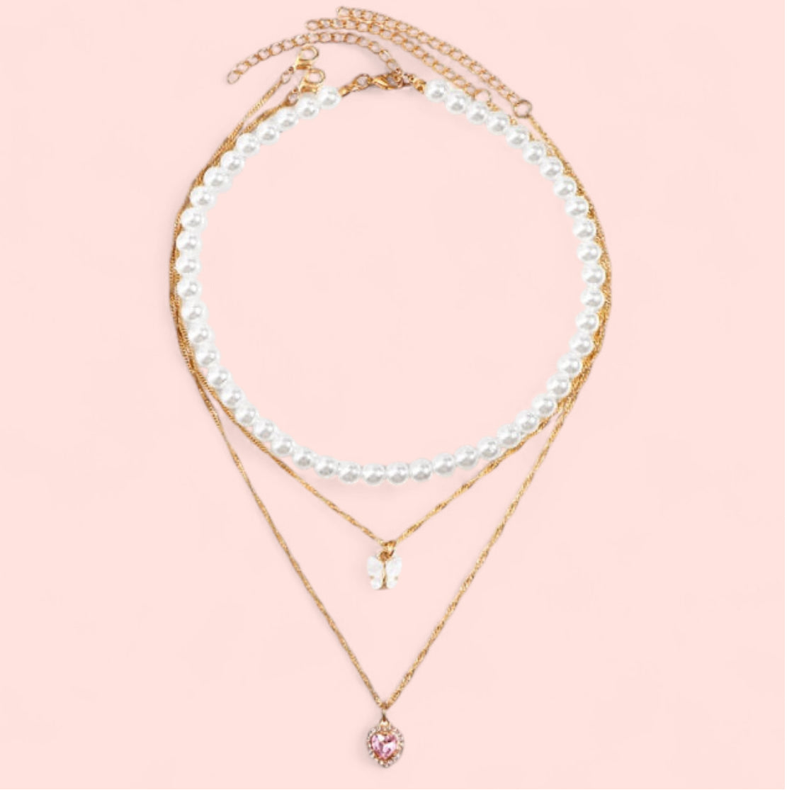Sweet Love Gold Plated Necklace Set