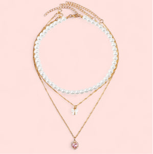 Sweet Love Gold Plated Necklace Set