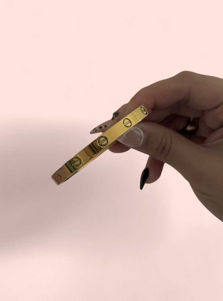 Love Bangle Gold Stainless Steel Bracelets