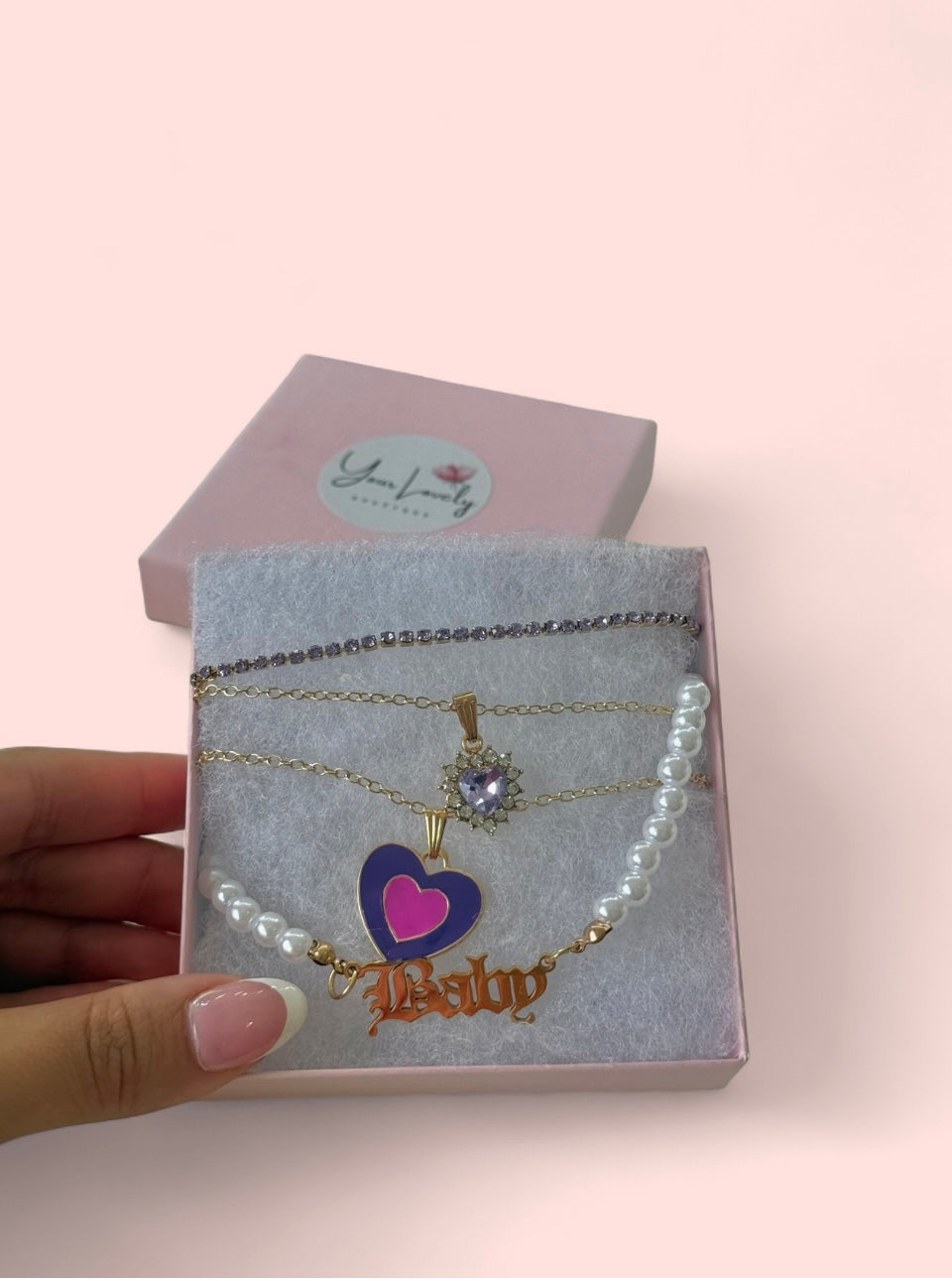 Lilac Necklace Set