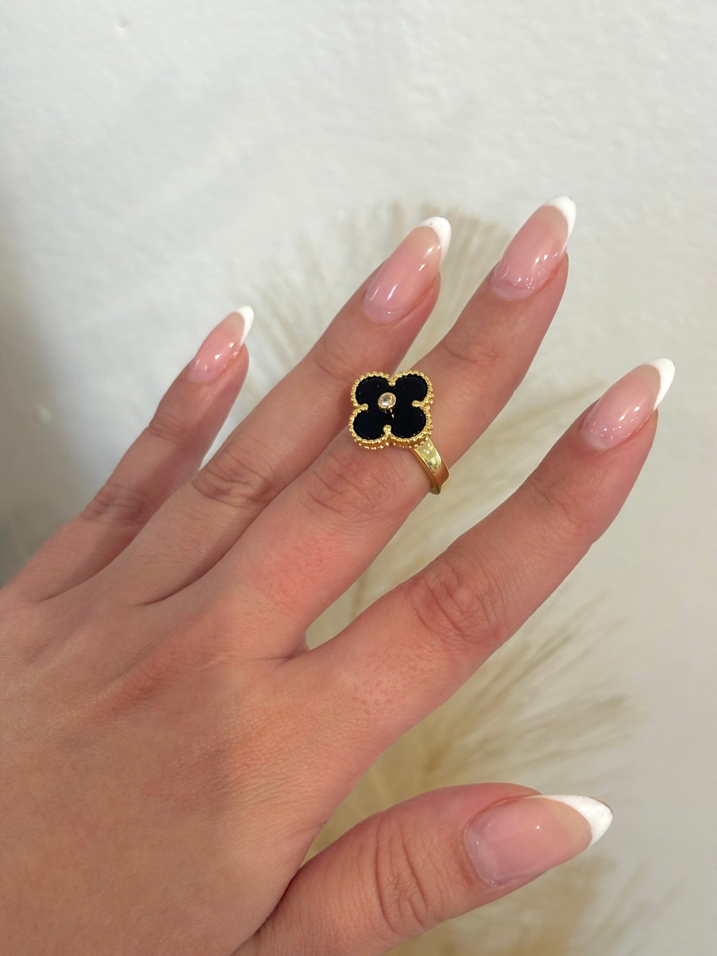 The Midnight Clover Ring