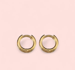 Gold Hoop 10MM Stainless Steel Earrings