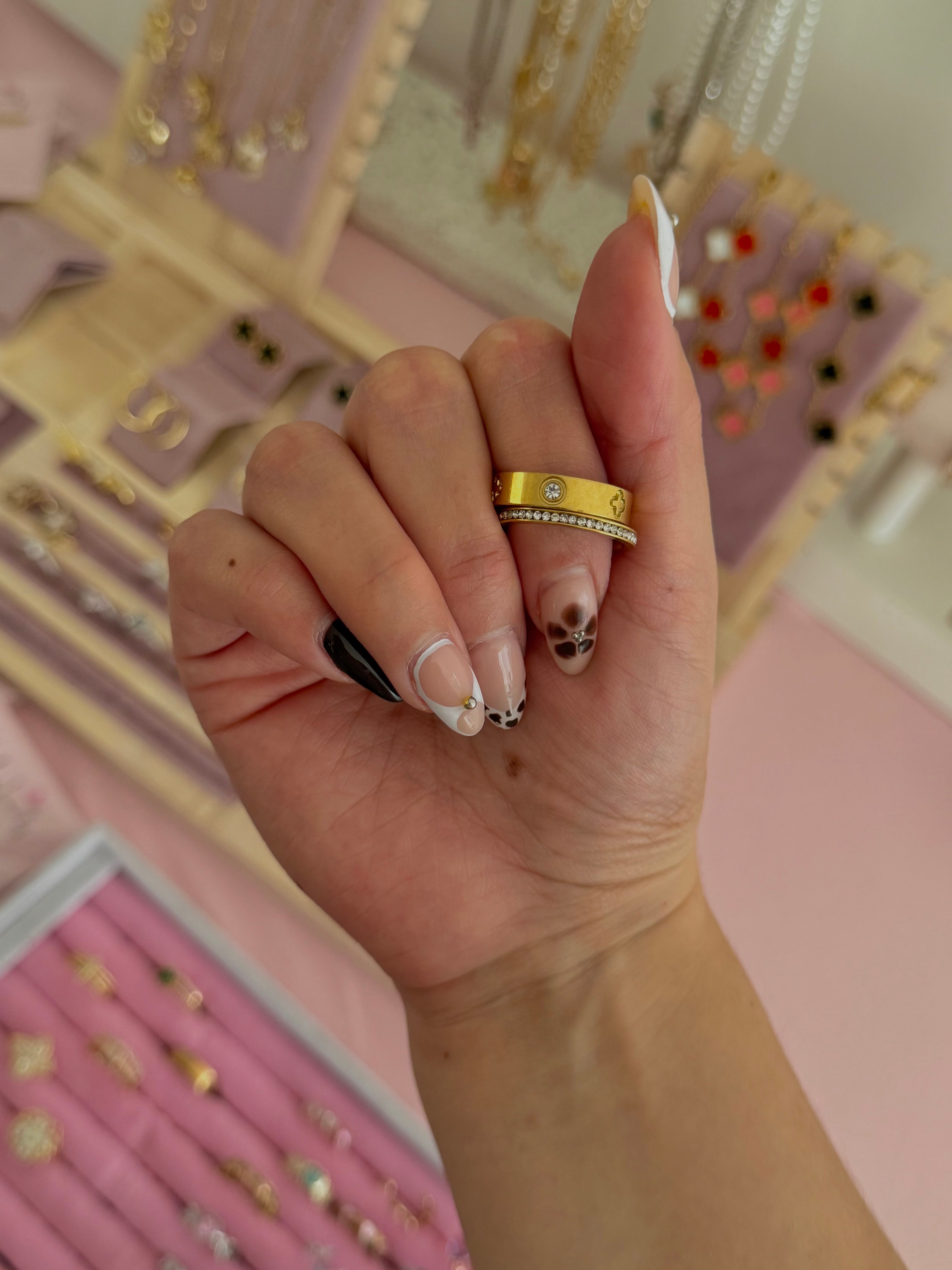 Love Luxe Zircon Stainless Steel Ring