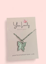 Load image into Gallery viewer, Silver Butterfly Pendant Necklace
