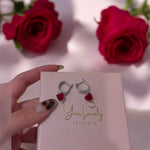 Load image into Gallery viewer, Red Heart S925 Set: Necklace, Ring, and Hoops
