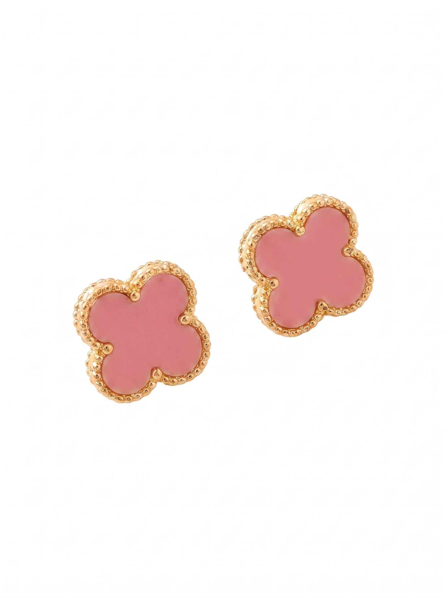 Coral Pink Clover Jewelry
