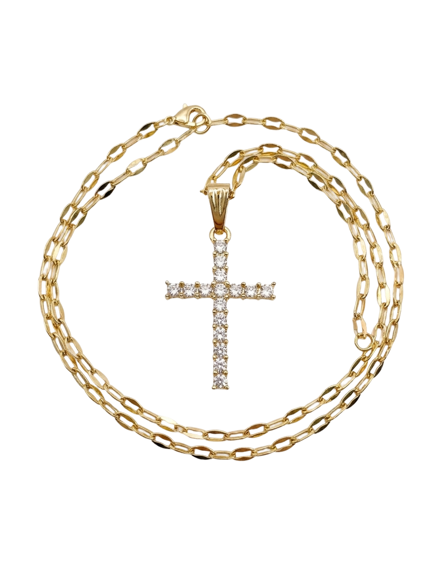 Cross Rhinestone Necklace