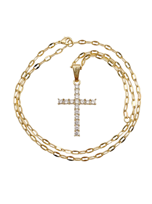 Cross Rhinestone Necklace