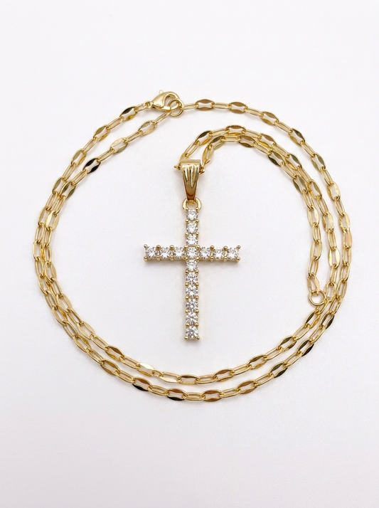 Cross Rhinestone Necklace