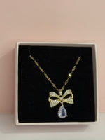 Load image into Gallery viewer, 18k Gold Plated Bow Stainless Steel Necklace
