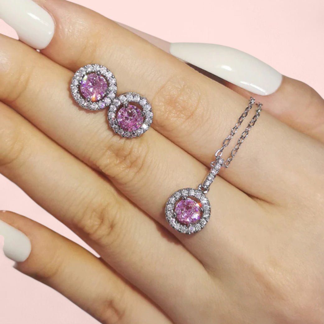 Infinite Set (Necklace and Earrings)Sterling Silver 925