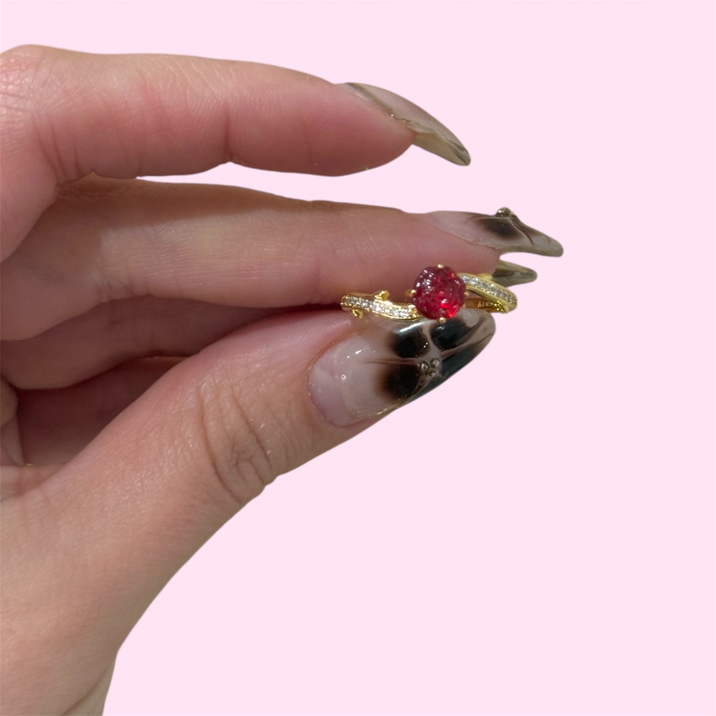 La Bella Rose S925 18k Gold Plated Ring